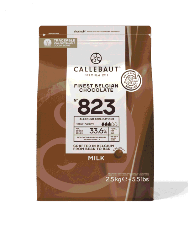823 Milk Chocolate 33.6% Cacao 2.5kg